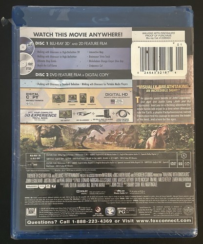 Walking With Dinosaurs *NEW* Blu-ray 3D+Blu-ray/DVD+Digital Family - Picture 4 of 4