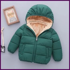 Winter Kids Cartoon Hooded Fleece Jacket Warm Outerwear for Boys Girls