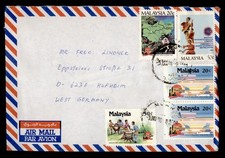 DR WHO 1990 MALAYSIA PAIR MUAR AIRMAIL TO GERMANY M66199