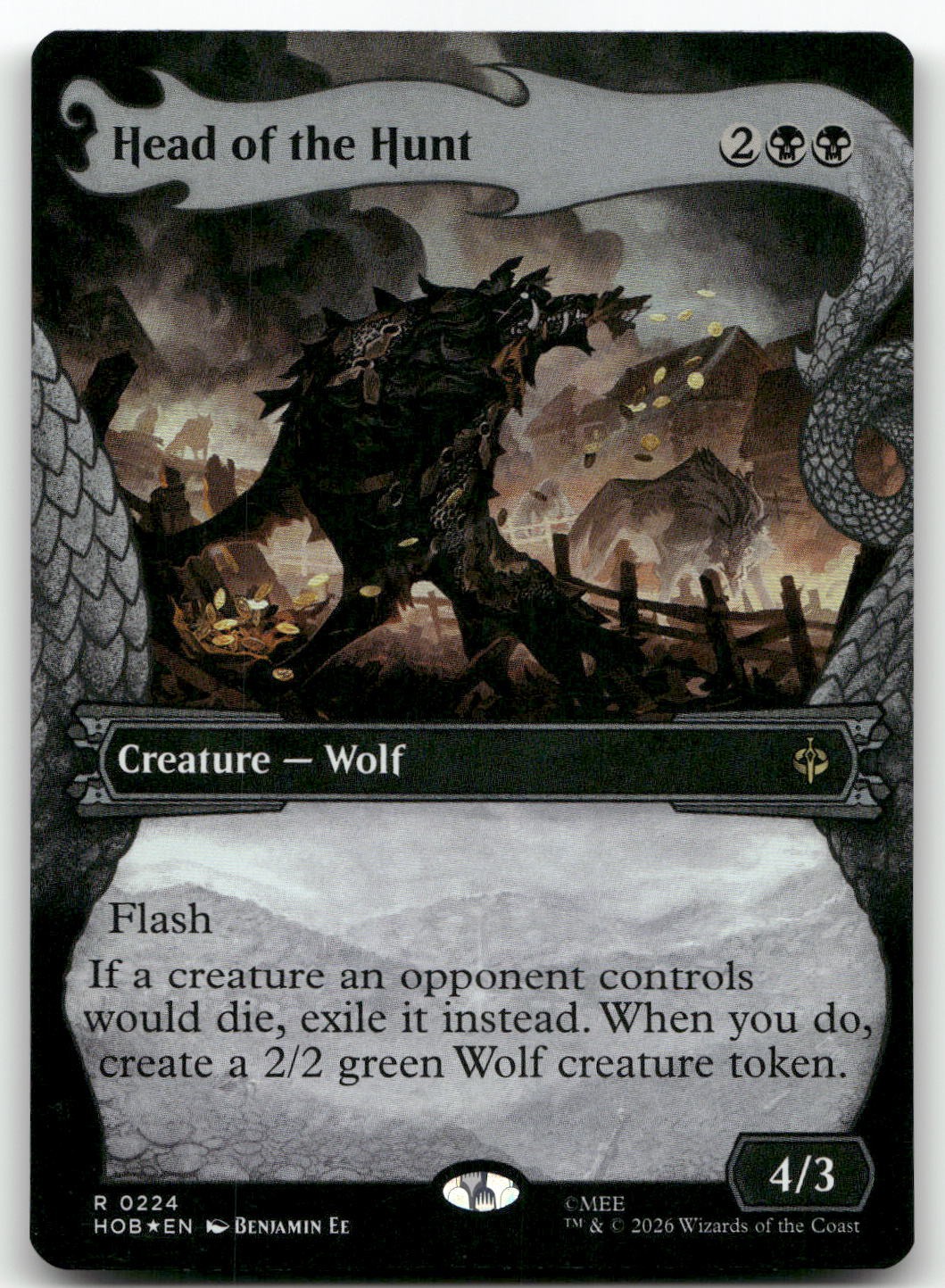 Hob Text Head of the Hunt (Showcase) #224 (Foil) (LP) The Hobbit HOB Magic MTG ...