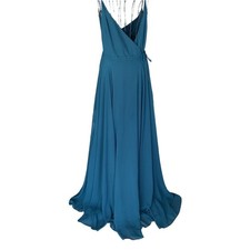 JENNY YOO The "James" Wrap Long Dress Green Size 6