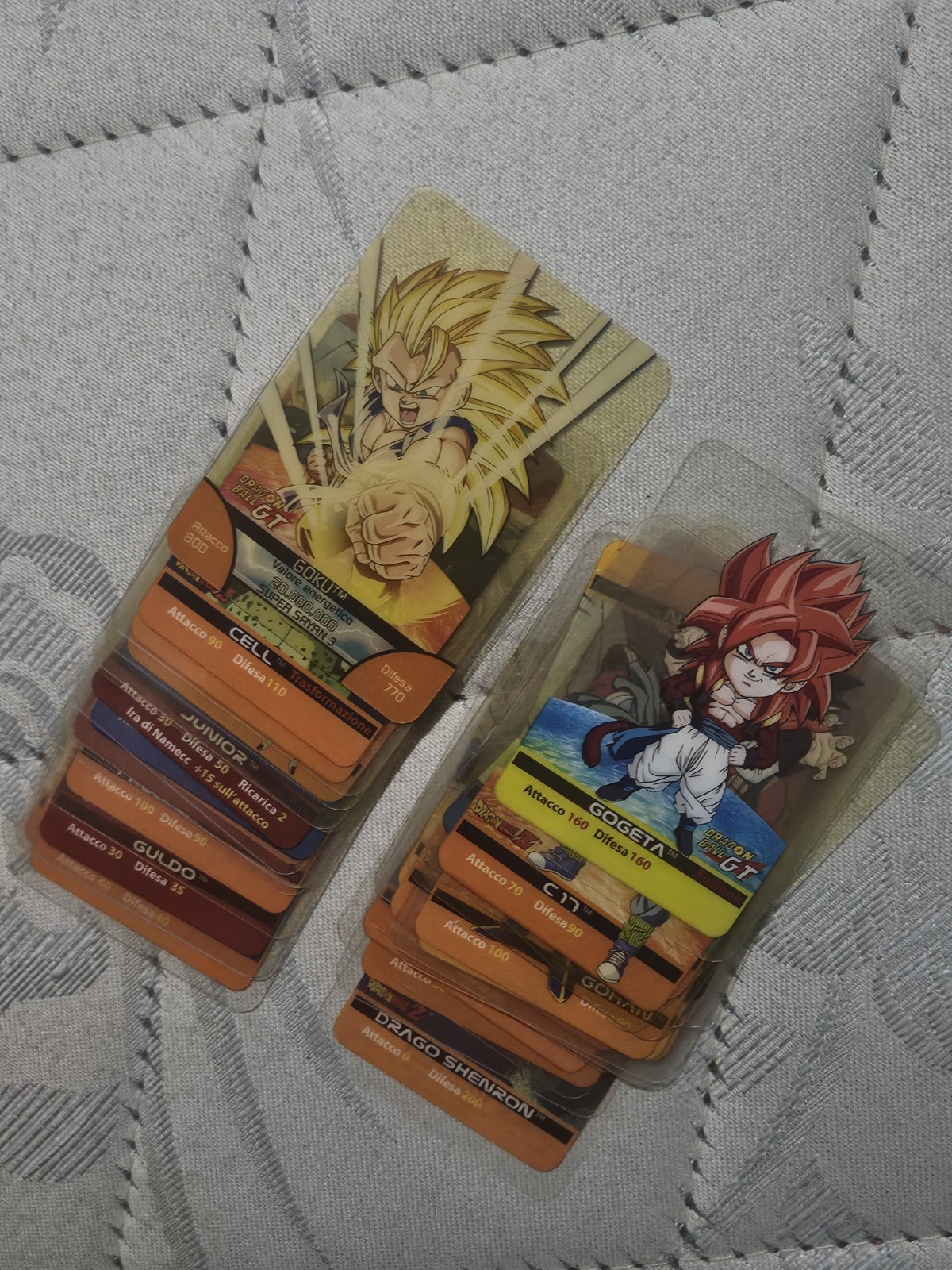 Lotto carte Dragon Ball Z/GT italiano 1996 standard Goku Gogeta Gotenks C11