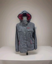 Jack Wolfskin Damenjacke Winter Kapuze Gr.L Anthrazit/Grau m. Pink Top Zustand