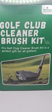 Golf Club Brush Tool Kit Groove Cleaner Cleaning Tool With Spray in Black