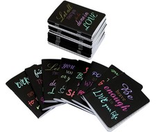 100pcs Mini Notepads Black Inspirational Pocket Notebooks, Happy Journal Smal...