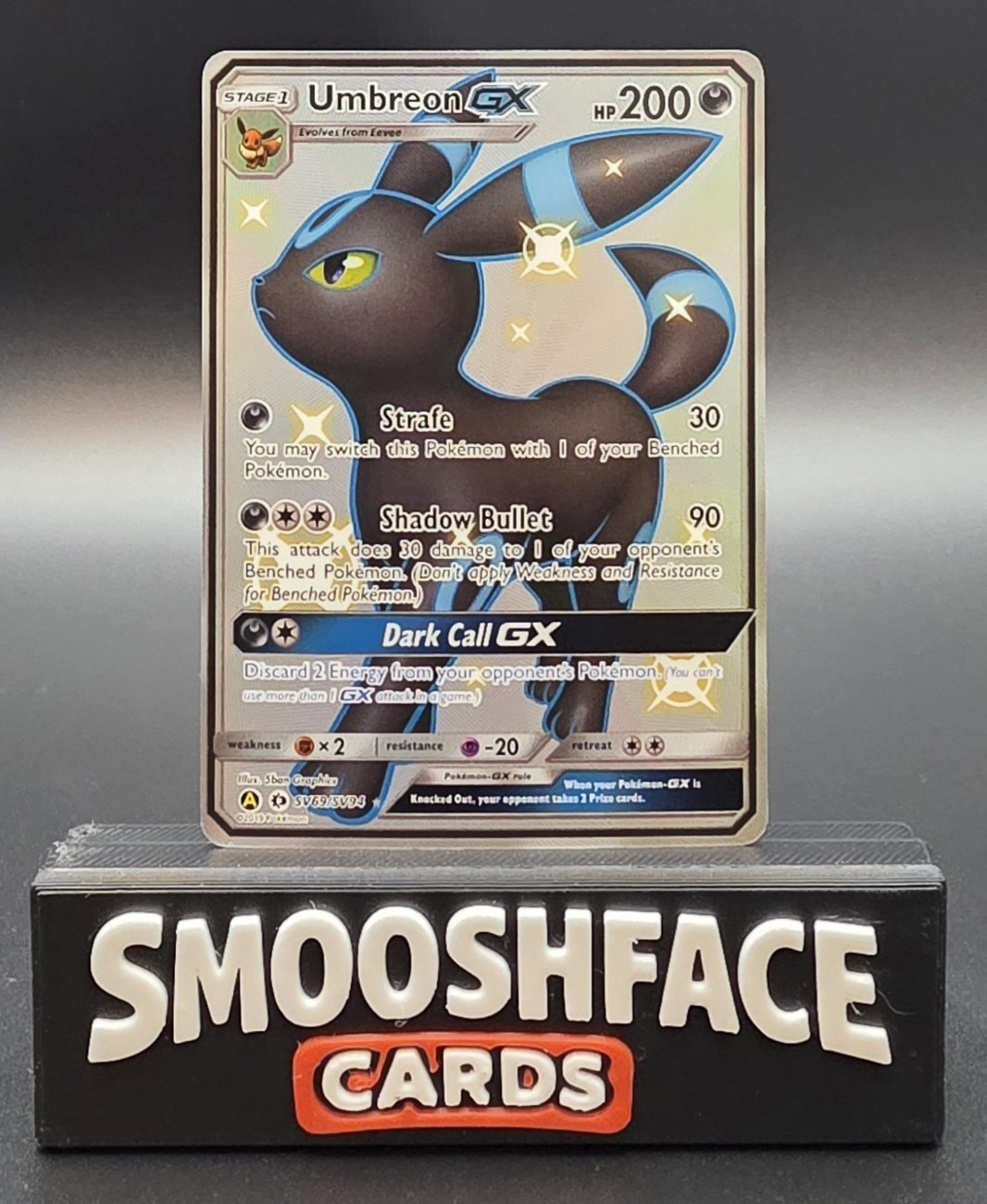 Umbreon GX SV69/SV94 Hidden Fates Shiny Vault Full Art Ultra Rare NM Pokémon