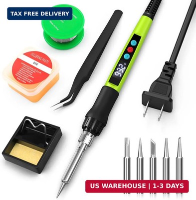 Soldering Iron Kit, 100W Soldering Gun with LED Digital Display, Adjustable Temp
