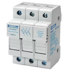 Mersen Uscc3 Finger Safe Fuse Block, Cc Ul Class, 600V Ac/Dc Volt Rating, 3