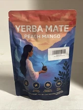 Yerba Mate Peach Mango Tea - Super Calm Yerba Mate Low Sugar Content 5/27 7.41oz