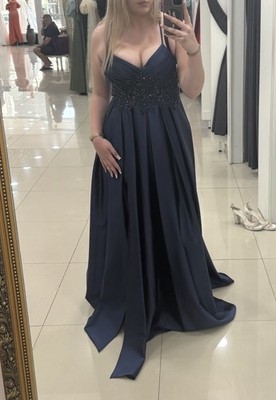 Elegantes Abendkleid Gr M Dunkelblau Ideal Für Silvester Weihnachten Abi Ball 