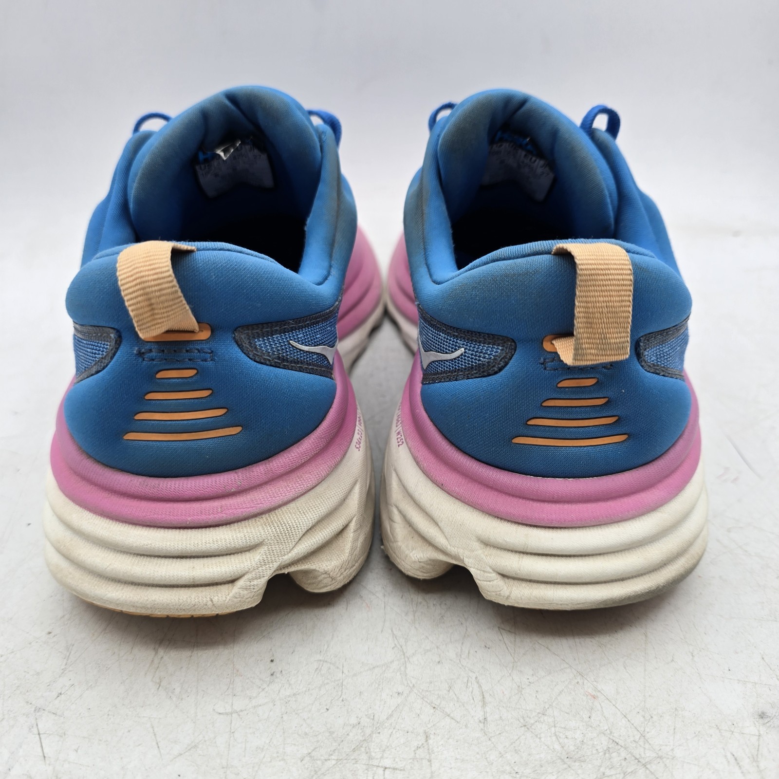 Hoka One One Bondi 8 Shoes Womens Sz 10B Blue Pink Running Sneakers 1127952 CSAA thumbnail 7