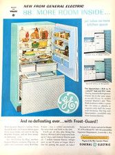 GE General Electric Refrigerator Freezer Kitchen Vintage Print Ad 1962 #0936