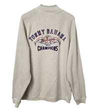 Tommy Bahama SF Giants MLB 2010 World Series Champ 1/4 Zip Sweater Men XXL Gray