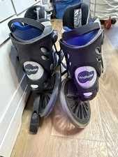 LandRoller Mojo Inline Skates Blue/Gray Boots and Wheels Adult Roller Skate