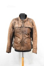 Giacca Da Moto Uomo Dainese Tg 50 Vera Pelle Marrone Con Protezioni Interne