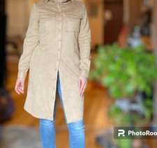 Truth By Republic Faux Leather Trench Coat Size Small