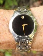 Movado Black Dial Men's Museum Watch 35mm Stainless Steel