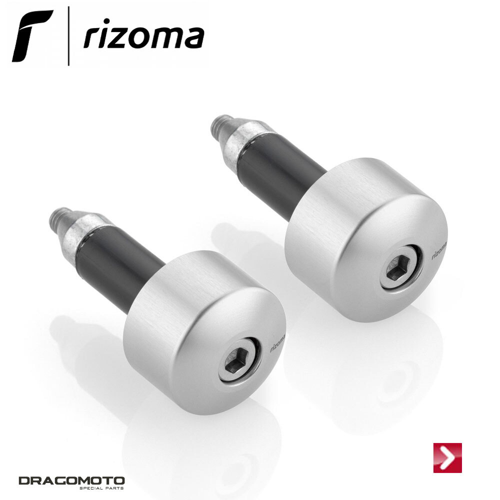 Embouts de guidon RIZOMA MA534A argent Vespa GTS 300 Super 2017-2018 contre vibration