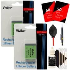 2x NB-13L Replacement Battery for Canon PowerShot SX730 SX720 SX620 with Bundle