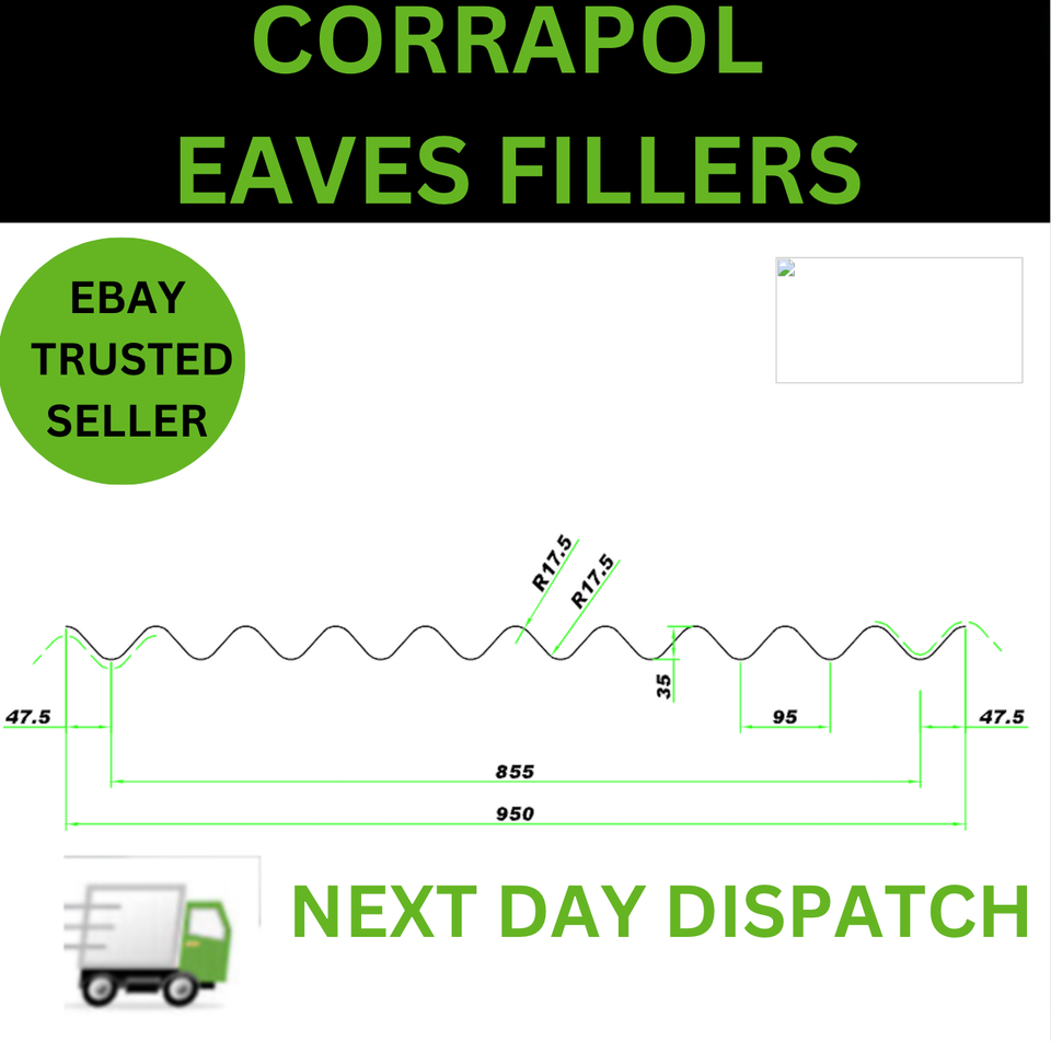 Eaves Fillers for Corrugated Bitumen Roofing Sheets Onduline, Coroline, Corrapol eBay