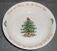 Spode CHTISTMAS TREE PATTERN 2012 Anual Collection 10" FAMILY & FRIENDS BOWL