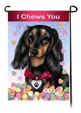 Dachshund LH Valentines Sweetheart Garden Flag