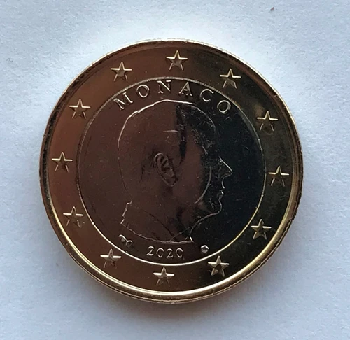 MONACO - 1 € Euro circulation coin 2020 uncirculated coin