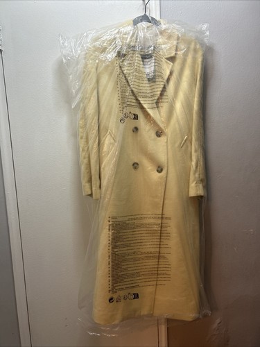 H &M Double -Breasted Coat , Light Yellow, Sz M. SZ Details In Description - Picture 12 of 12