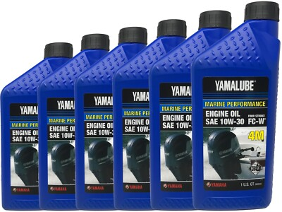 #ad #ad Yamaha Genuine OEM Yamalube Marine 10W30 Engine Oil LUB 10W30 FC 12 6 Pack $66.29