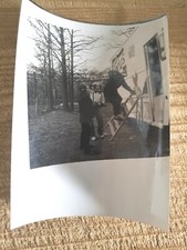 HUNT'S CIRCUS CLOWNS AT TRAILER.10" x 8" PRINT WITH ACTUAL PHOTO 6.7" x 7*EH5