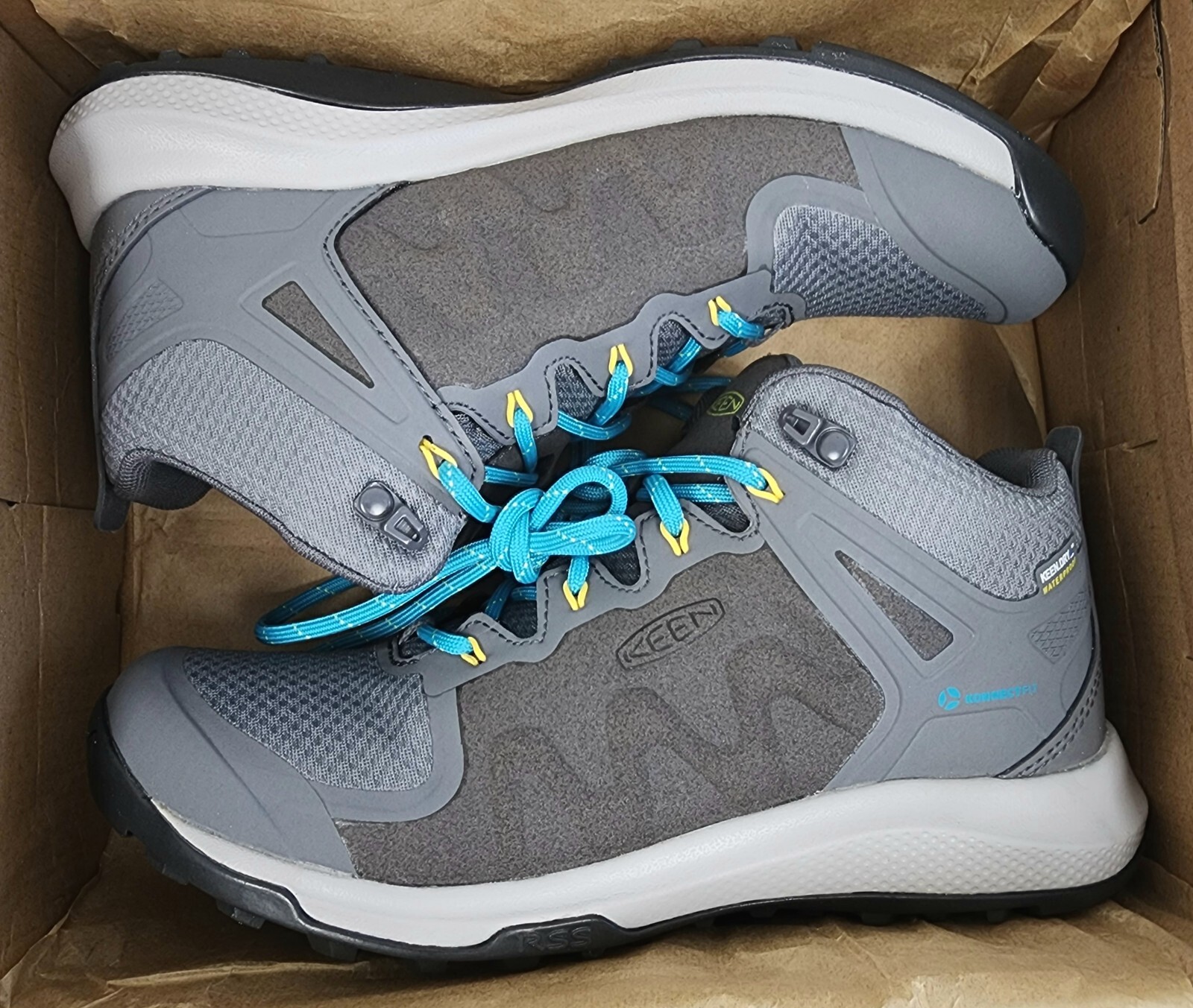 Scarpe sneaker KEEN donna Explore Mid impermeabili trekking acciaio grigio taglia 7