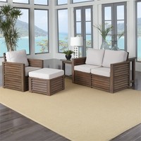 Home Styles Barnside 4 Piece Patio Sofa Set In Aged Barnside on sale Home Styles Barnside 4 Piece Patio Sofa Set In Aged Barnside on sale