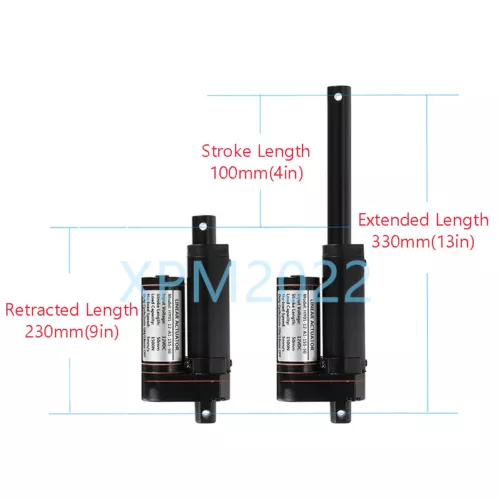 Accionamiento lineal 12V 1500N 50mm ~ 1000mm actuador lineal motor eléctrico impermeable - Imagen 25 de 43