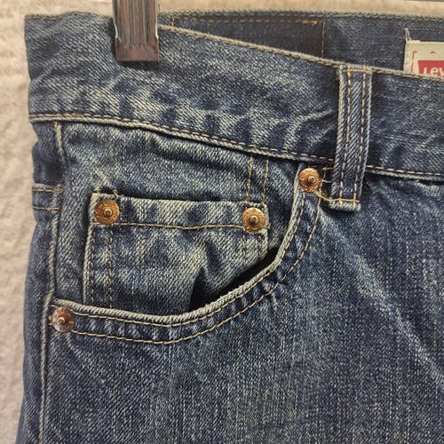 Levis 550 Jeans Boys 12 Regular Blue Relaxed Leg Medium Wash Pockets Cotton - Picture 6 of 17