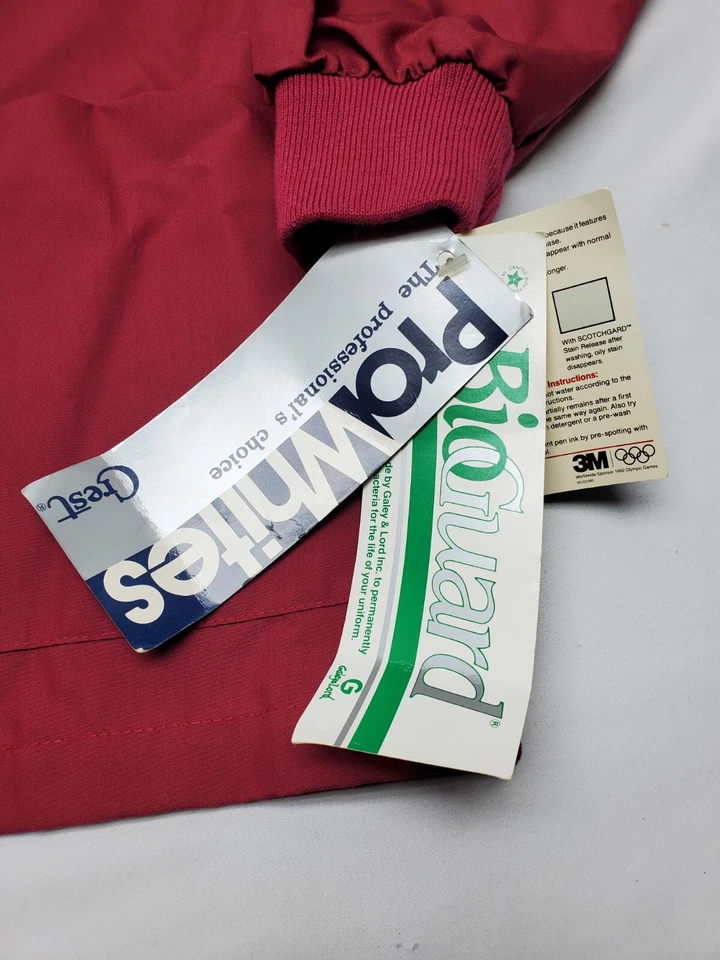 Vtg. Prowhites By Crest Server Uniform Shirt Mauve Size 38 Made In USA NWT - Image 3 of 4