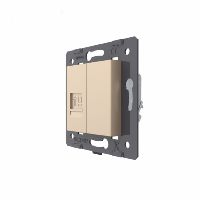LIVOLO Innenleben RJ45 Netzwerkdose CAT6A LAN Datendose VL-C7-1CAT6A-13 Gold
