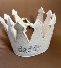 Felt Crown Embroidered with the name "Daddy"
