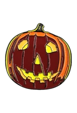 Halloween Pumpkin Enamel Pin Trick or Treat Studios