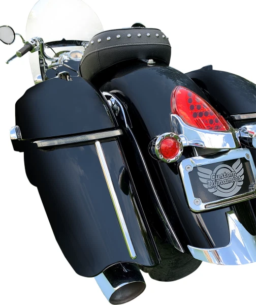 Custom Dynamics Low Profile Saddlebag Lights Smoke Lens Chrome Trim Indian 15-Up - Image 2 of 4