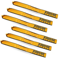 6 Pack 1.5"x18" Soft Loop Tie Down Straps 10000lb -Orange -Heavy Duty for Secure