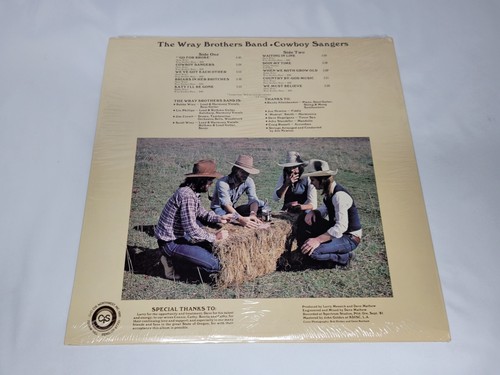 THE WRAY BROTHERS BAND Cowboy Sangers LP Private Country 1981 Sealed - Picture 2 of 2