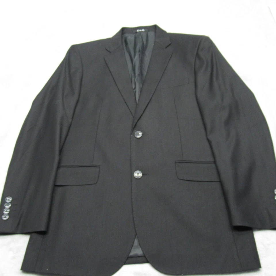 Blazer Dolce & Gabanna Mezcla Lana Seda Hombres 38R EE. UU. Negro Deporte 2 Botones Sin Ventilación Foto 2 de 4