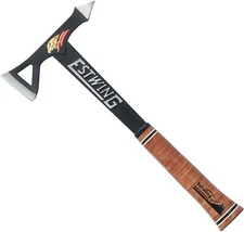 Estwing ETA Black Eagle Tomahawk Axe Leather, Solid America Steel, Nylon Sheath