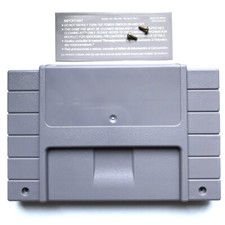 Replacement Game Cartridge Shell for SNES Super Nintendo with sticker