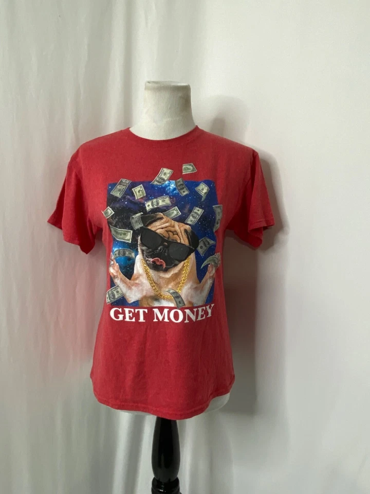 Camisa mediana para niños Delta roja Get Money gráfica manga corta cuello redondo Foto 2 de 4