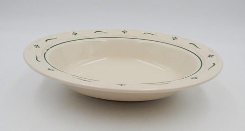 Plato para servir Longaberger Pottery Woven Traditions Heritage verde ovalado - Imagen 3 de 10
