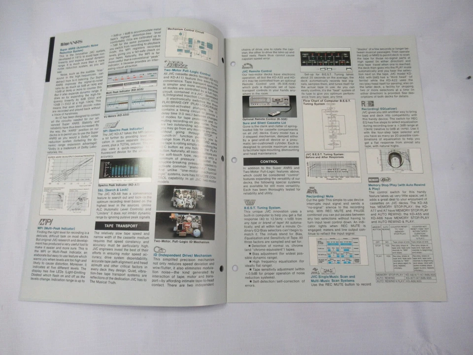 JVC Vintage Cassette Deck KD-A8 KD-A77 KDA66 KD-A55 Catalogue Original Japan - Image 3 of 4