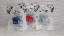 RYAN ROSE CUTIE PAT STAGE 1 RED 2 BLUE PACIFIERS SET OF THREE NEW