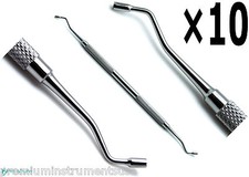 10  Serrated Dental Composite Amalgam Plugger 2.4mm/2.7mm Filling Instruments