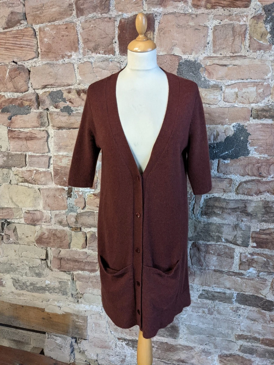 Eileen Fisher 100 Pure Cashmere V Neck Cardigan With Pockets